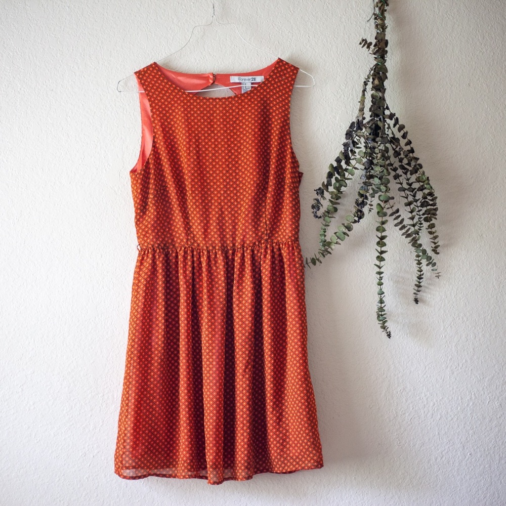 Orange mini dress